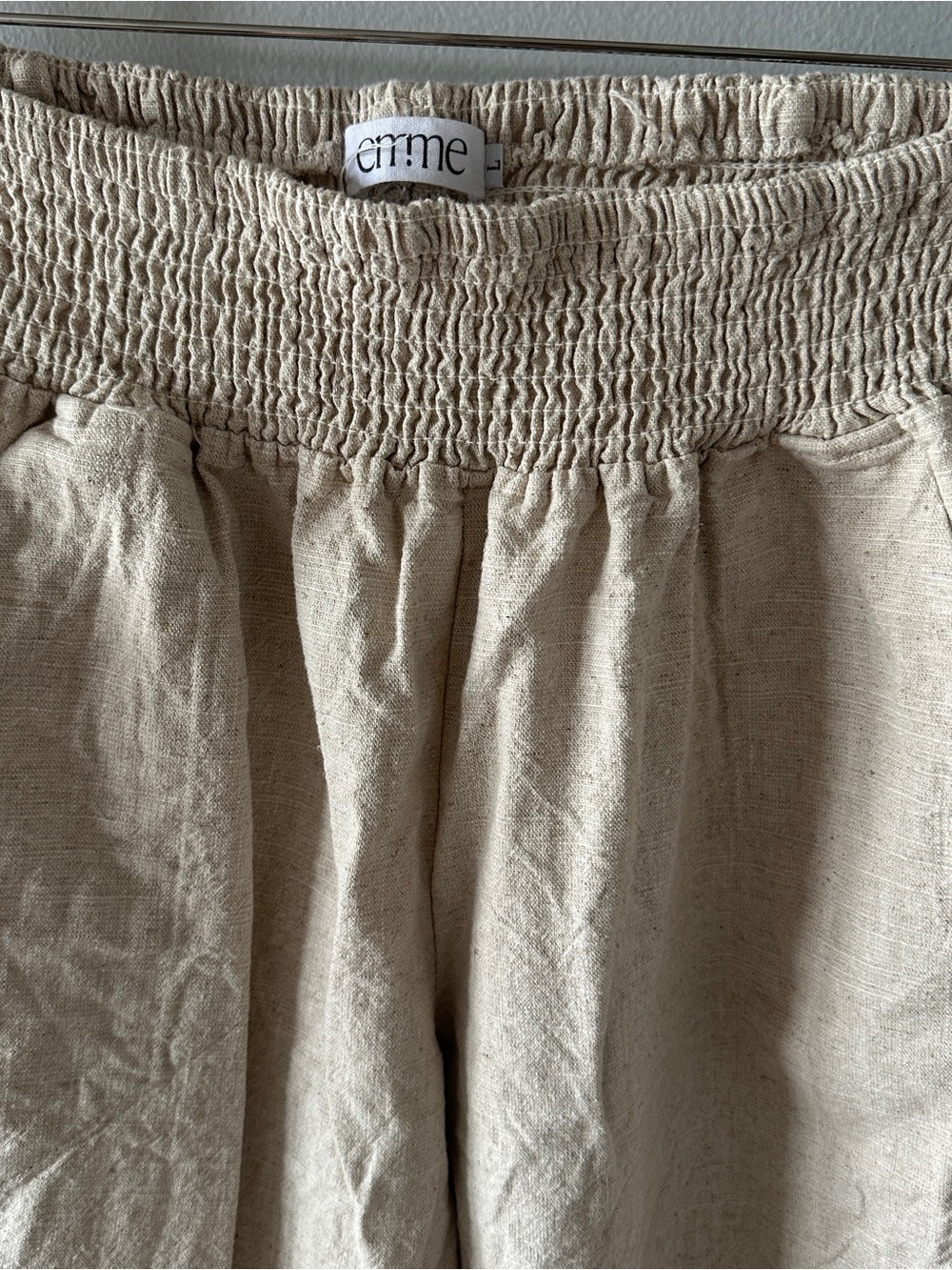 Emme Everyday Transitional Smocked Linen Pant - Picture 12 of 13